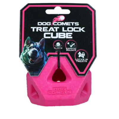 Dog Comets Treat Lock Cube Roze