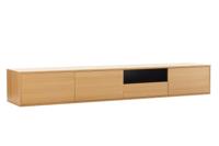 TV-bord LOFT 200 cm hangend naturel zwart - 47816