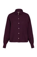 Melani waffle blouse - blackberry - 13377