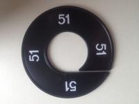 Maatring 9cm zwart/wit 51