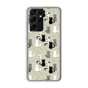 Katten: Samsung Galaxy S21 Ultra Transparant Hoesje