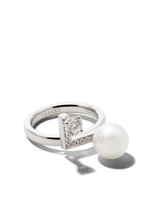 TASAKI bague Balance Note en or blanc 18ct ornée de diamants - Argent