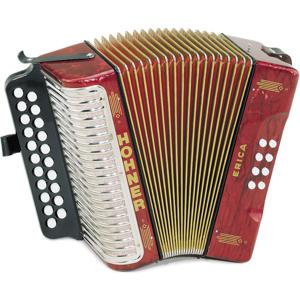 Hohner Folk Line Erica Rood, compacte knopaccordeon