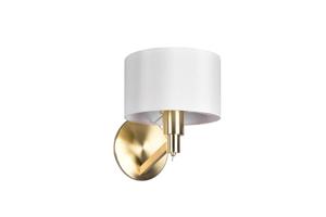 Trio Moderne wandlamp Cassio goud met wit 214470108