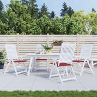 VidaXL Tuinstoelkussens 4 st 40x40x4 cm oxford stof wijnrood