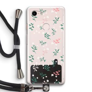 Small white flowers: Pixel 3 Transparant Hoesje met koord