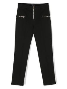 Balmain Kids pantalon droit à taille haute - Noir