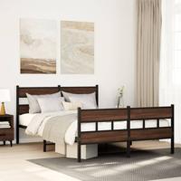 Bedframe met hoofdbord en voetbord zonder matras 137x190 cm