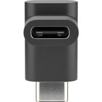 Goobay adapter usb-c aansluiting > usb-c stekker, 90° (zwart)