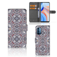 OPPO Reno 4 Pro 5G Bookcase Flower Tiles