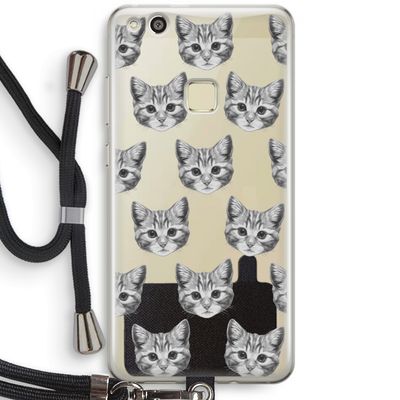 Kitten: Huawei Ascend P10 Lite Transparant Hoesje met koord