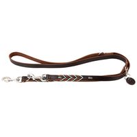 HUNTER Hondenriem Solid Education Cord, bruin-turkoois