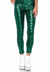 Groene Zeemeermin legging met schubben look