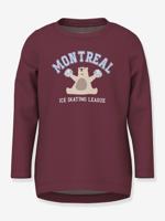 T-shirt met lange mouwen NMFVIX meisje NAME IT bordeauxrood