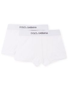 Dolce & Gabbana Kids boxer à logo - Blanc