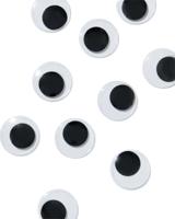 051 Stickers Wiebeloogjes - 10 Stuks (wit/zwart)