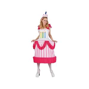 Carnaval verkleed Taart kostuum voor dames - 2 delig - polyester - gebakje - funny kleding