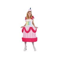 Carnaval verkleed Taart kostuum voor dames - 2 delig - polyester - gebakje - funny kleding