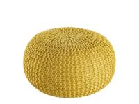 Amelia - pouf - geel - 100% gerecycled kunststof - ø45cm