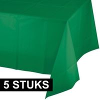 5x Tafellaken groen 137 x 259 cm 5x Tafellaken groen 137 x 259 cm