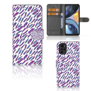 Motorola Moto G22 Telefoon Hoesje Feathers Color