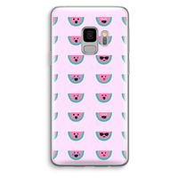Smiley watermeloenprint: Samsung Galaxy S9 Transparant Hoesje