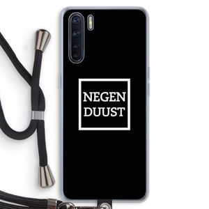Negenduust black: Oppo A91 Transparant Hoesje met koord