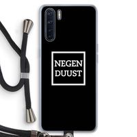 Negenduust black: Oppo A91 Transparant Hoesje met koord