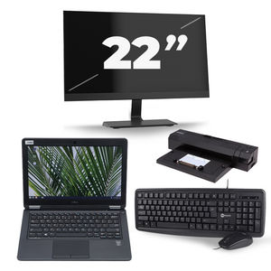 Dell Latitude E7250 - Intel Core i7-5e Generatie - 12 inch - 8GB RAM - 128GB SSD - Windows 11 + 1x 22 inch Monitor