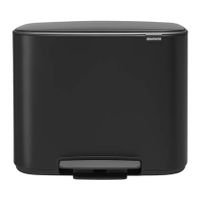 Brabantia - 121227 - Poubelle BO Pedal Bin, 11 + 23 litres, Noir Mat - thumbnail