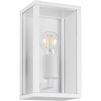 LED Tuinverlichting - Wandlamp Buitenlamp - Trion Aron - E27 Fitting - Spatwaterdicht IP44 - Rechthoek - Mat Wit - Aluminium