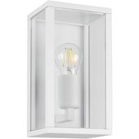 LED Tuinverlichting - Wandlamp Buitenlamp - Trion Aron - E27 Fitting - Spatwaterdicht IP44 - Rechthoek - Mat Wit - Aluminium