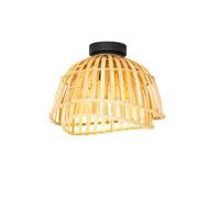 QAZQA Oosterse plafondlamp zwart met naturel bamboe 30 cm - Pua - thumbnail