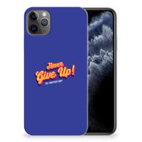 Apple iPhone 11 Pro Max | Siliconen hoesje | met naam Never Give Up Apple iPhone 11 Pro Max | Siliconen hoesje | met naam Never Give Up