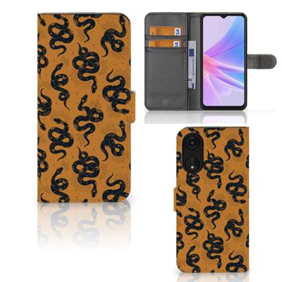 Telefoonhoesje | Met pasjeshouder | voor OPPO A78 5G | A58 5G Snakes
