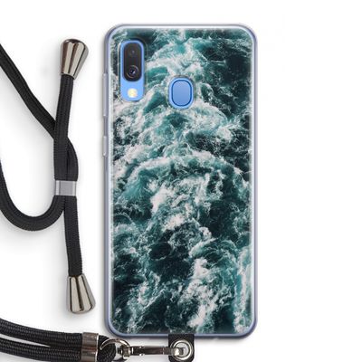 Zee golf: Samsung Galaxy A40 Transparant Hoesje met koord