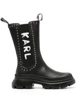 Karl Lagerfeld chunky logo-print chelsea boots - Noir - thumbnail