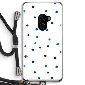 Blauwe stippen: Xiaomi Mi Mix 2 Transparant Hoesje met koord