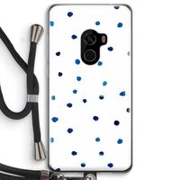 Blauwe stippen: Xiaomi Mi Mix 2 Transparant Hoesje met koord