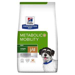 Hill's Prescription Diet J/D Weight Metabolic + Mobility Mini hondenvoer met kip 2 x 6 kg