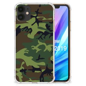 Apple iPhone 11 Doorzichtige Silicone Hoesje Army Dark