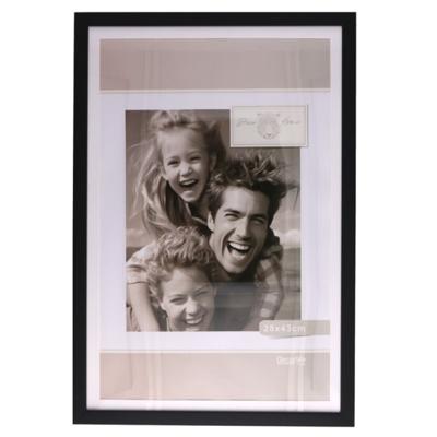 Fotolijstje Paris - 30 x 45 cm - zwart - met passe partout - 28 x 43 cm - hout