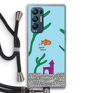 Aquarium: Oppo Find X3 Neo Transparant Hoesje met koord