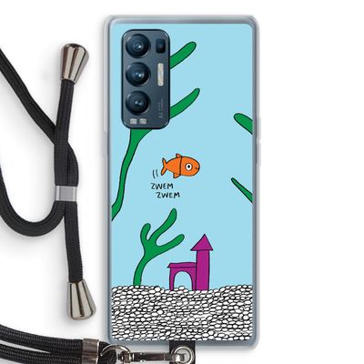 Aquarium: Oppo Find X3 Neo Transparant Hoesje met koord