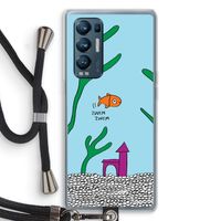 Aquarium: Oppo Find X3 Neo Transparant Hoesje met koord