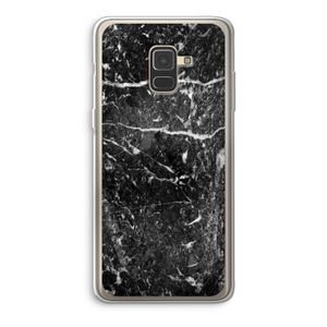 Zwart marmer: Samsung Galaxy A8 (2018) Transparant Hoesje