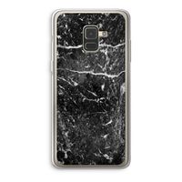 Zwart marmer: Samsung Galaxy A8 (2018) Transparant Hoesje