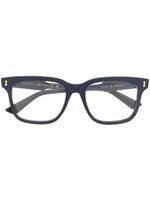 Gucci Eyewear lunettes de vue à détail de logo - Bleu - thumbnail