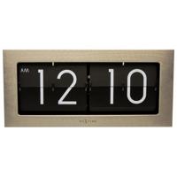 NeXtime klok 5198zi big flip, 16,7x36 cm, flip-over, silver