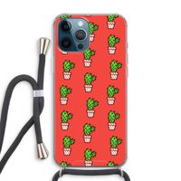 Mini cactus: iPhone 12 Pro Max Transparant Hoesje met koord Mini cactus: iPhone 12 Pro Max Transparant Hoesje met koord